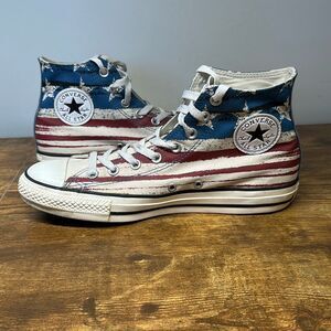 Converse All Star Natura USA Flag Patriotic Hi Tops Sneakers Shoes M 9 W 11